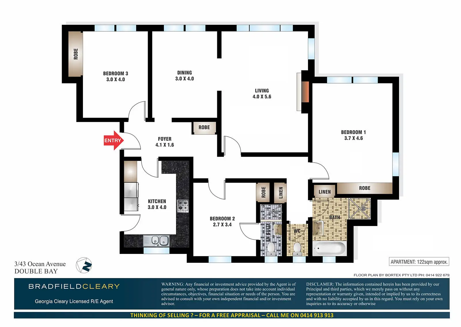 3/43 Ocean Avenue, Double Bay Sold by Bradfield Badgerfox - image 1