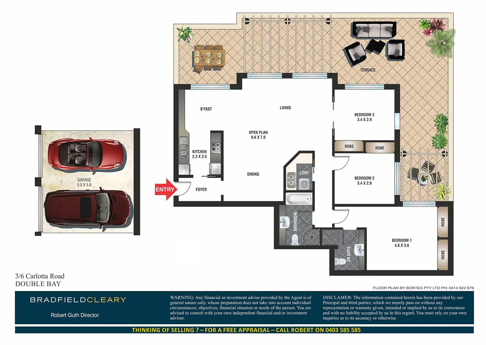 3/6 Carlotta Road, Double Bay Sold by Bradfield Badgerfox - image 1