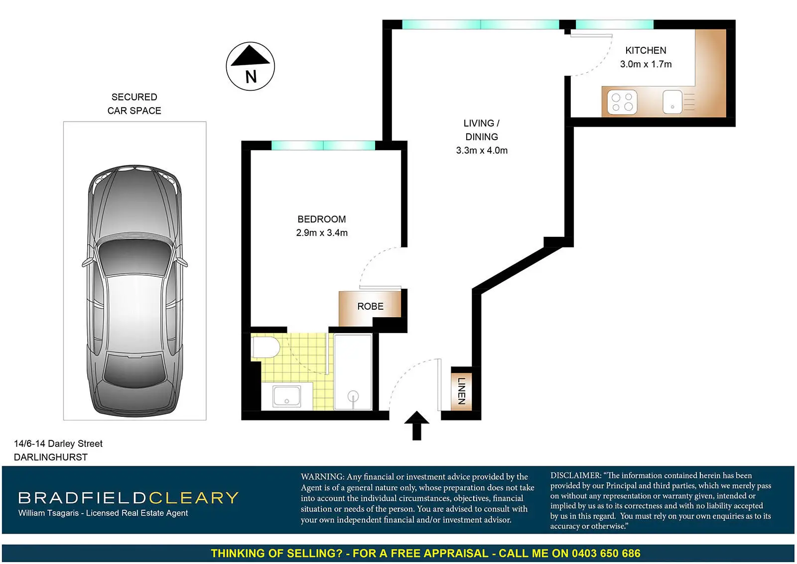 14/6-14 Darley Street, Darlinghurst Sold by Bradfield Badgerfox - image 1