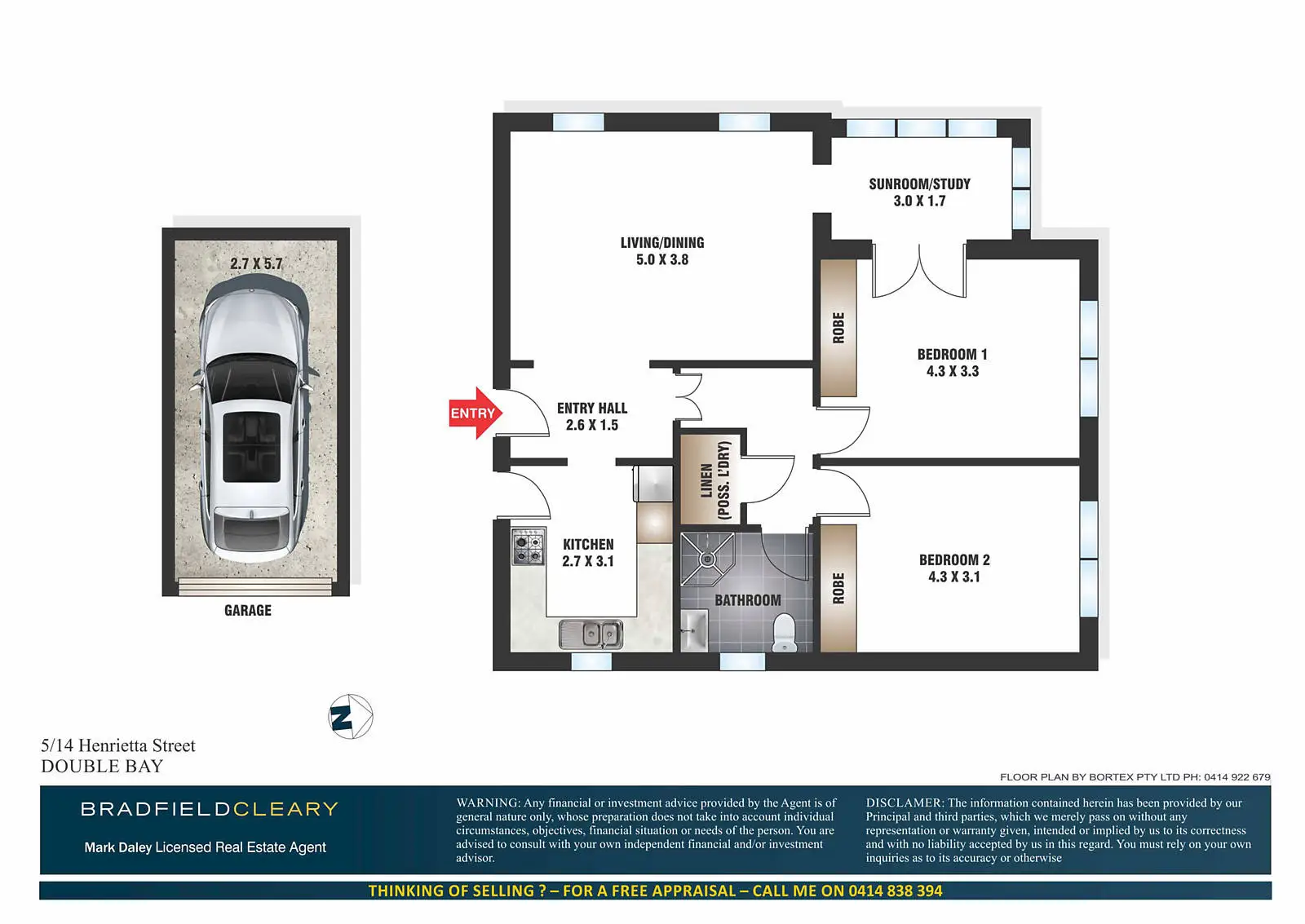 5/14 Henrietta Street, Double Bay Sold by Bradfield Badgerfox - image 1