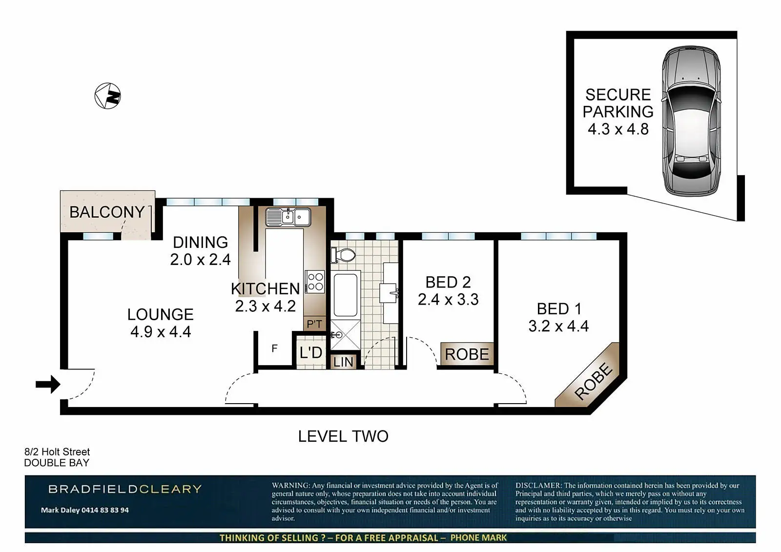 8/2 Holt Street, Double Bay Sold by Bradfield Badgerfox - image 1