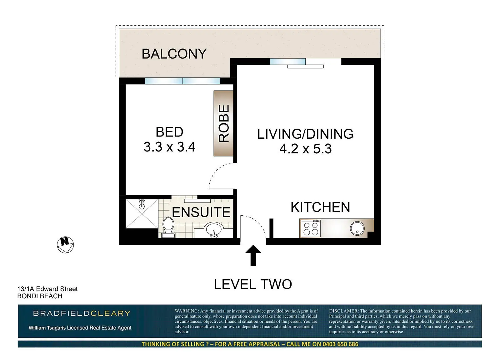 13/1A Edward Street, Bondi Beach Sold by Bradfield Badgerfox - image 1