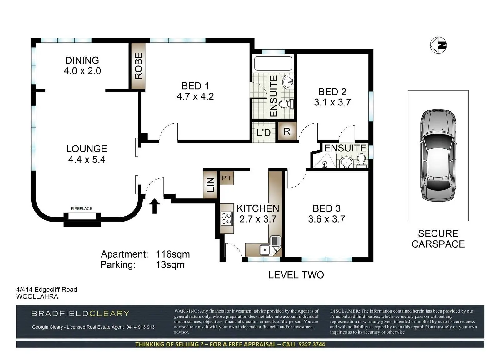 4/414 Edgecliff Road, Woollahra Sold by Bradfield Badgerfox - image 1