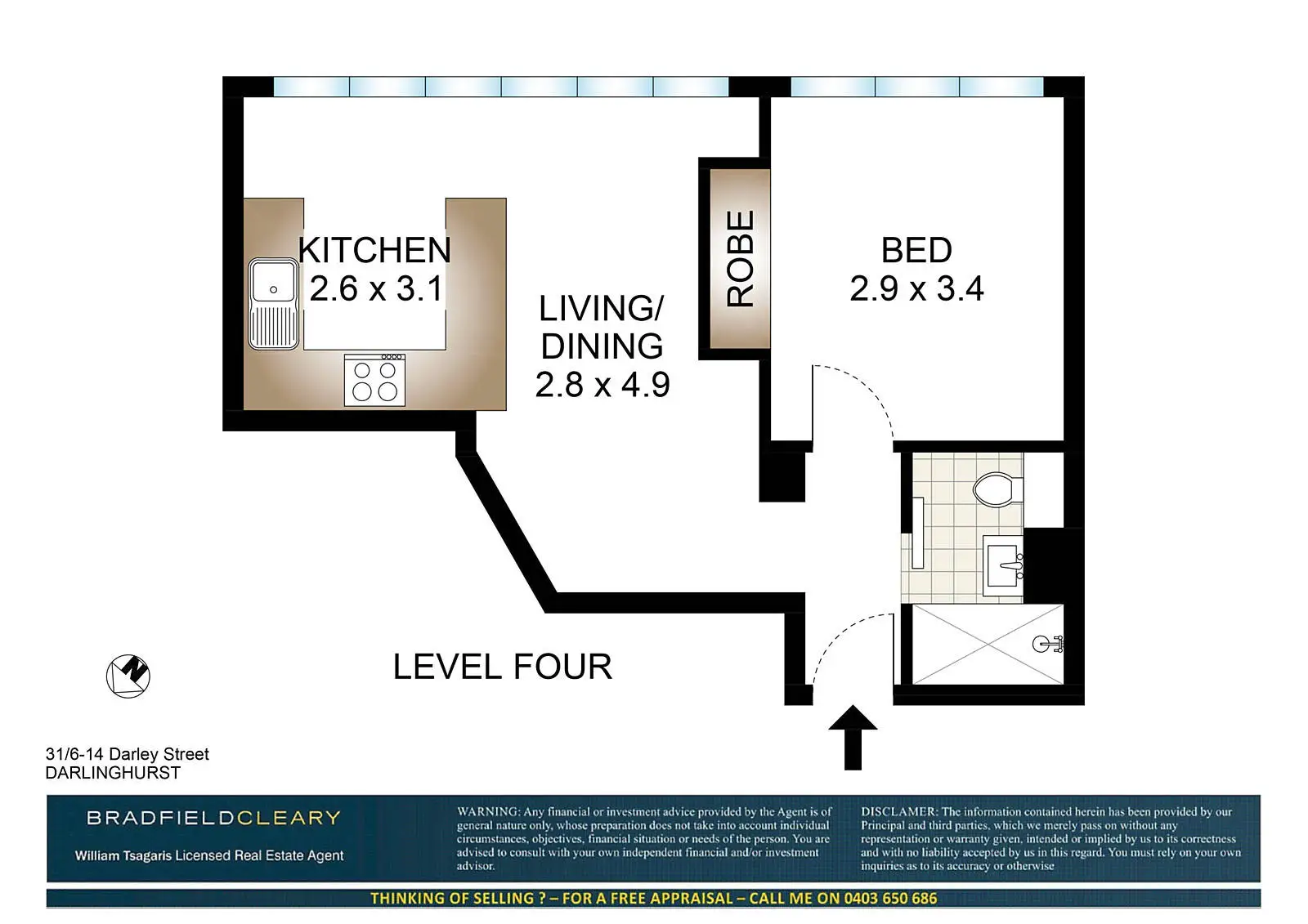 31/6-14 Darley Street, Darlinghurst Sold by Bradfield Badgerfox - image 1