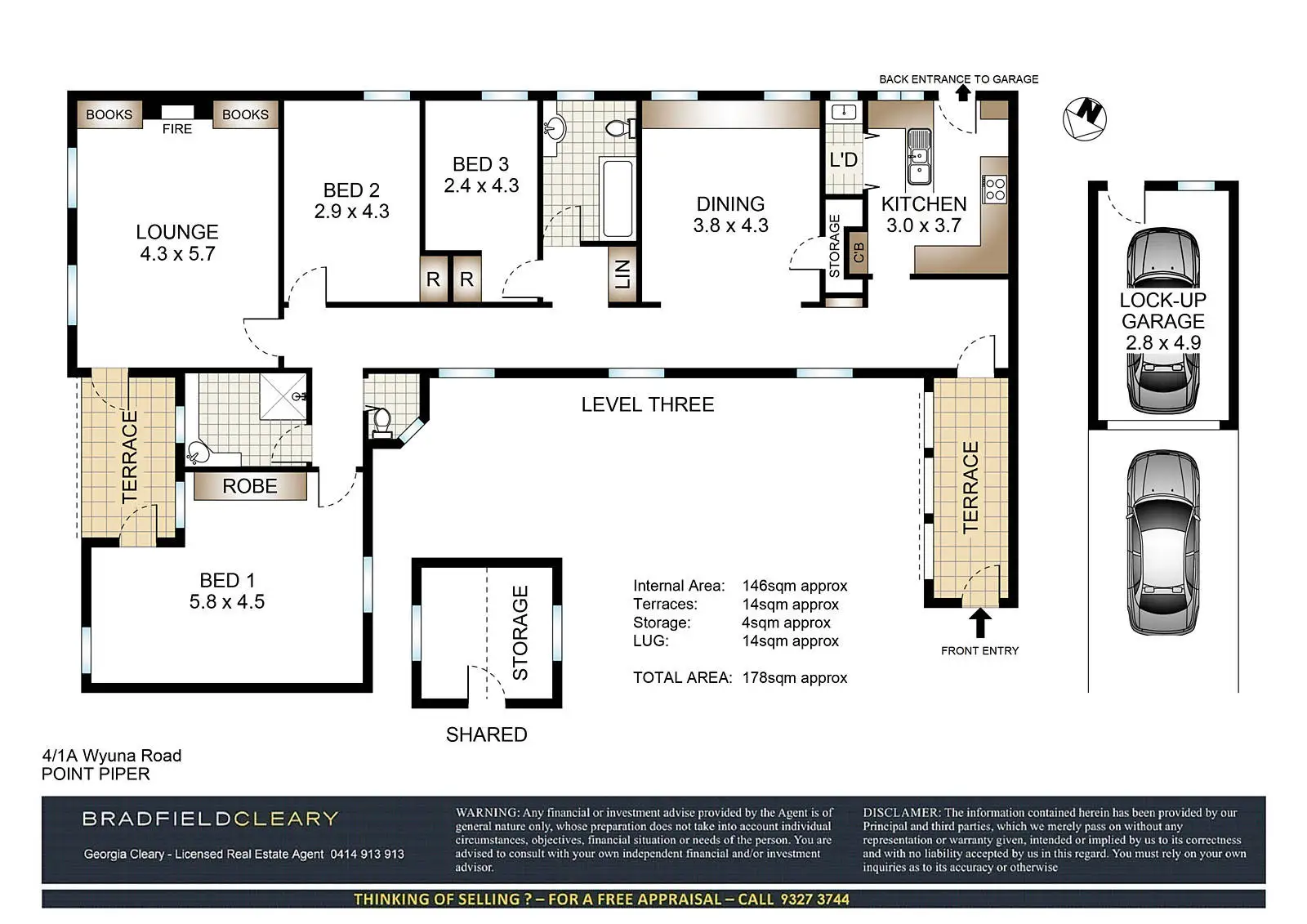 4/1A Wyuna Road, Point Piper Sold by Bradfield Badgerfox - image 1