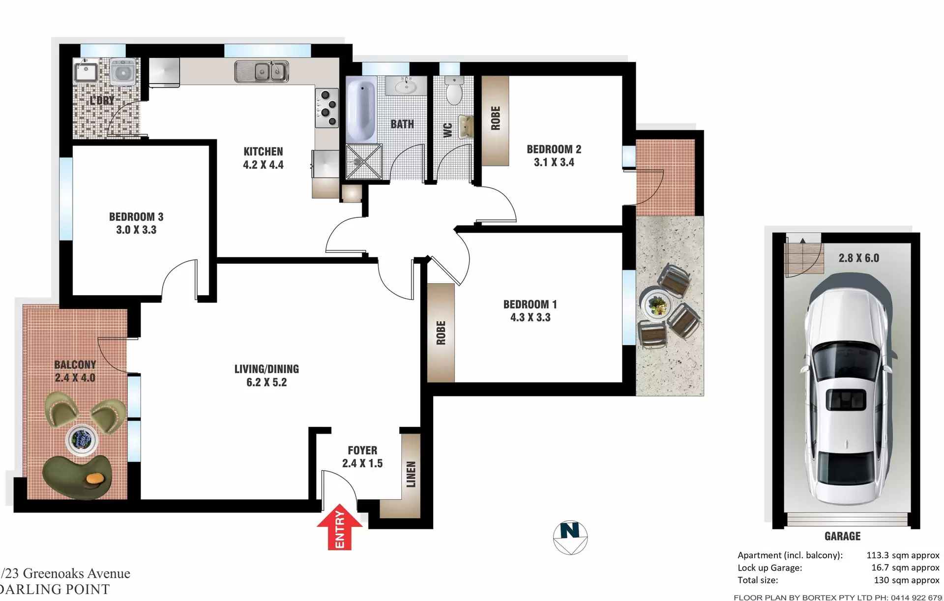 1/23 Greenoaks Avenue, Darling Point Leased by Bradfield Badgerfox - image 1