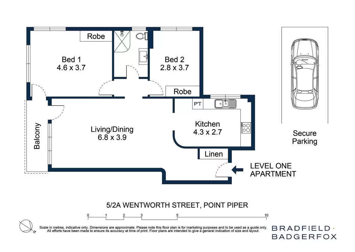 5/2a Wentworth Street, Point Piper Leased by Bradfield Badgerfox - image 1