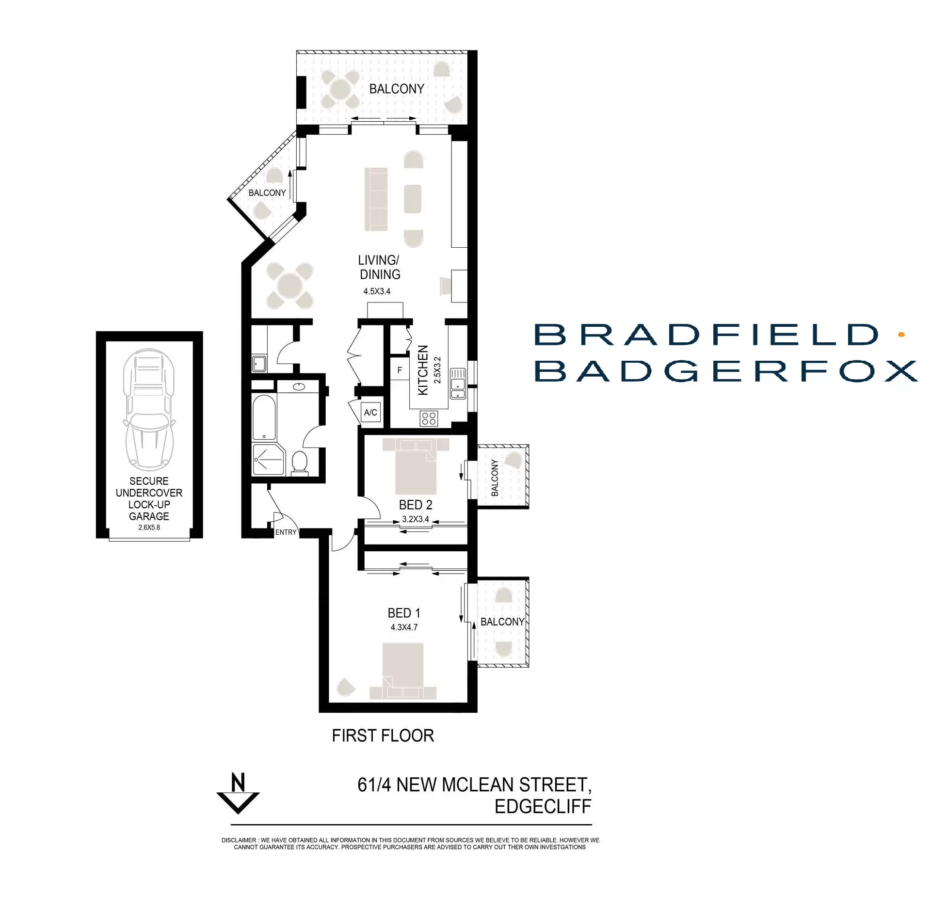 61/4 New McLean Street, Edgecliff Leased by Bradfield Badgerfox - image 1