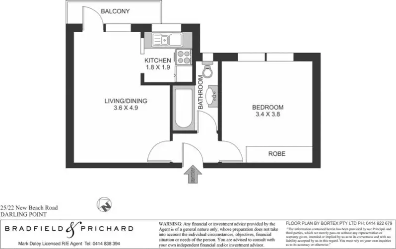 25/22 New Beach Road, Darling Point Sold by Bradfield Badgerfox - image 1