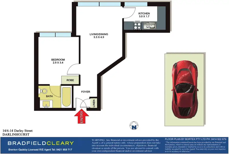 14/6 Darley Street, Darlinghurst Sold by Bradfield Badgerfox - image 1