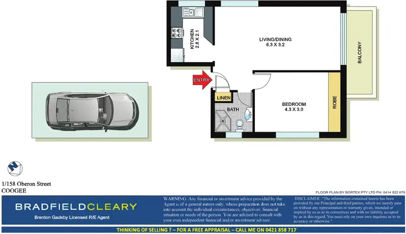 1/158 Oberon Street, Coogee Sold by Bradfield Badgerfox - image 1