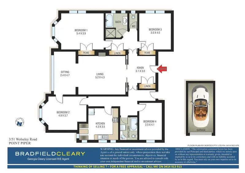 3/51 Wolseley Road, Point Piper Sold by Bradfield Badgerfox - image 1